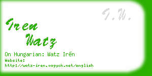 iren watz business card